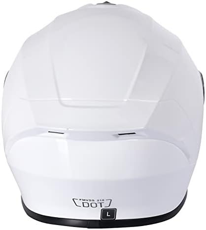 Miniatura 3 de Casco de motocicleta de cara completa con guantes de motocicleta para hombres y mujeres + 2 viseras modelo DOT y bloqueo de casco para BMX ATV MTB,