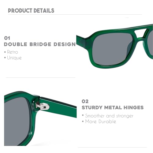 Image of mosanana Small Square Aviator Sunglasses for Women MS52362 | Retro Narrow Frame, UV400 Protection, Designed for Daily Outfits, Travel and Fashion Looks