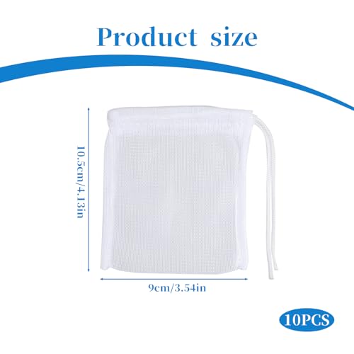 Image of QfwdfcTrenz 10PCS Aquarium Filter Media Bags for Activated Carbon, 4 inch X 3.5 inch Mesh Filter Bags for Aquarium, Carbon Filters Bag for Aquariums, High Flow Aquariums Mesh Media Filters Bag