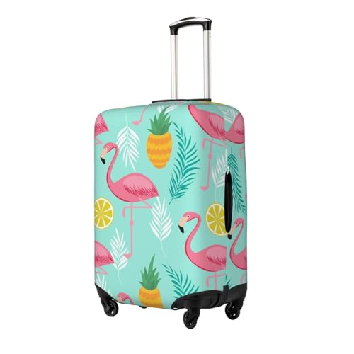 Flamingo Print Suitcase Cover Luggage Protector Washable Elastic Fashionable Travel Gear Cover2
