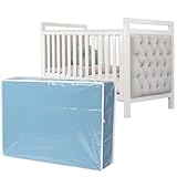 LuQiBabe Clear Crib Mattress Storage Bag with Zipper – Waterproof & Dustproof Crib Mattress Protector Bag, 4 Mil Durable Polyethylene Storage Solution for Standard 52"×28" Cribs Mattresses - Clear