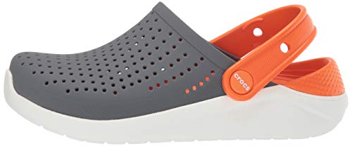 Crocs Literide Kids Cinza/laranja