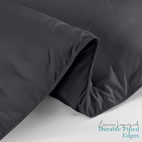 Utopia Bedding Comforter Duvet Insert, Quilted Comforter with Corner Tabs, Box Stitched Down Alternative Comforters King Size (Grey)