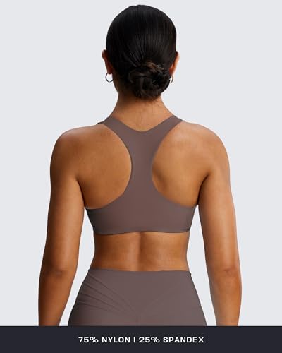 Image of Aoxjox Define Sculpt Racerback Sports Bra | women's workout fitness yoga crop tank, breathable fabric, 4-way stretch, moisture-wicking, gym essential