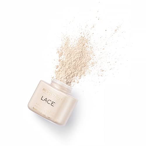 Makeup Revolution Loose Baking Powder, Make Up Setting Powder, Provides Long-Lasting Coverage, Reduces Shine, For Medium Skin Tones, Lace, 32G #TOP24
