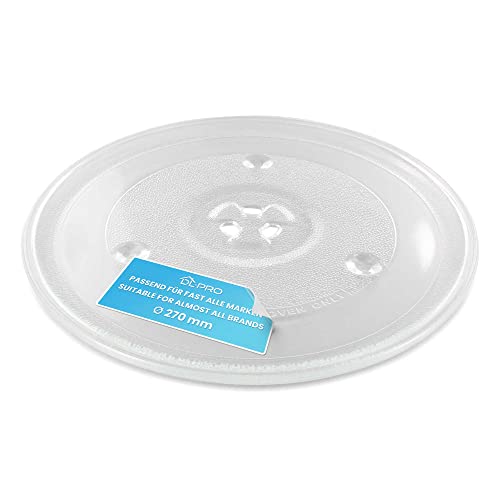 DL-pro Assiette tournante Plateau tournant en verre épais 270 mm de diamètre (27 cm) Pièce détachée Pièce de rechange pour micro-ondes