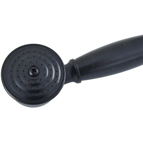 Cabezal de ducha portátil 7" acabado en negro pulido miniatura 3