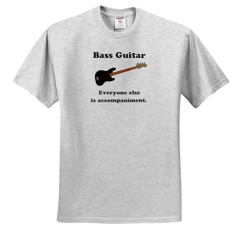 Bass Guitar Everyone Else is just Accompaniment - Adult Birch-Gray-T-Shirt Medium