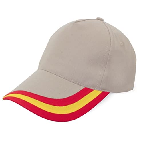 Makio Gorra Bandera De España Regulable Padel Golf Tenis. Gorra 5 Paneles 100 Algodón Peinado Crudo Makio Gorra Bandera De España Regulable Padel Golf Tenis. Gorra 5 Paneles 100 Algodón Peinado Crudo