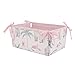 NoJo Tropical Princess Elephant/Jungle Pink and Green 4 Piece Crib Bedding Set - Comforter, Fitted Crib Sheet, Dust Ruffle and Storage