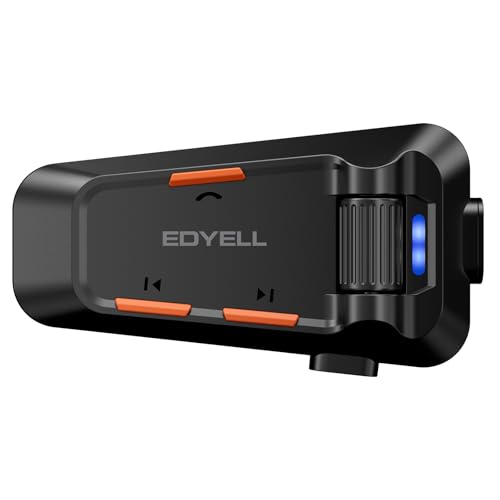Image of EDYELL Motorcycle Helmet Bluetooth Headset,C2 Motorcycle Helmet Speakers with HiFi Sound,Group Communication System,IPX5 Waterproof /Call /Music /Noise Cancellation,Suitable for Riding /Snowmobile /Cycling