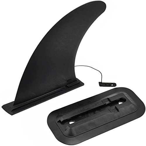 DSHE Detachable Center Fin Black, Kayak Rudder Kit Skeg Tracking Fin Watershed Board for Inflatable...