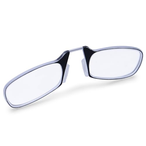 AEC Nose Resting Reading Glasses +2.75 Power Full Rim Stylish Dual-Tone Plastic Frame Eyeglasses with Phone Attachable Case for Men and Women (Black)