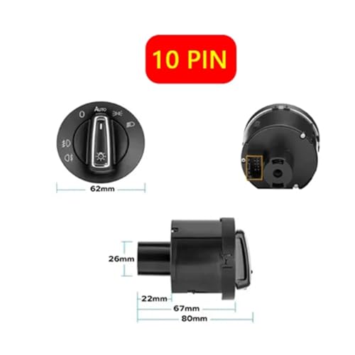 Interrupteur de phare automatique Scirocco MK3 2009-2018 commande éclairage - 2