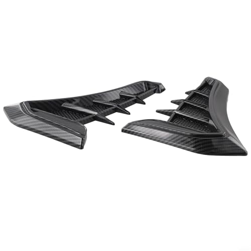 Hosrivae Cubierta adhesiva de fibra de carbono para la mayoría de los coches, par de plástico ABS negro (fibra de carbono)