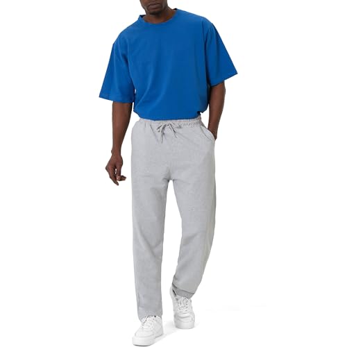 ROSS CAMP Jogginghose Herren – Sporthose Lang Baumwolle, Freizeithose Trainingshose, Sweatpants Jogger, Laufhose Breite Modern(Grau, XL)