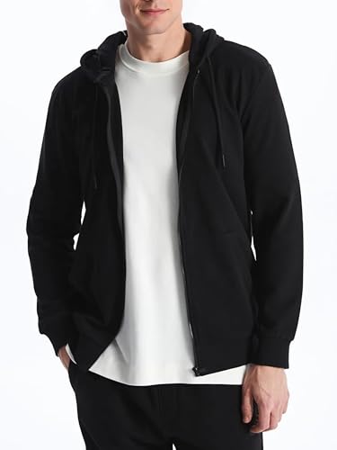 Men's Full Zip Hoodie Fleece Long Sleeve Hooded Sweatshirt Pullover Men Lightweight Athletic Hoodies4