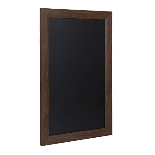 Designovation Beatrice Framed Magnetic Chalkboard, 18X27, Walnut Brown #TOP5