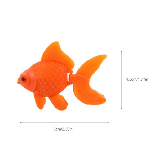 Image of 10Pcs Orange Aquarium Fish Bowl Tank Artificial Floating Plastic Decor Goldfish Ornament Fish Tank Decoration Aquarium Decor Thematic Ornaments