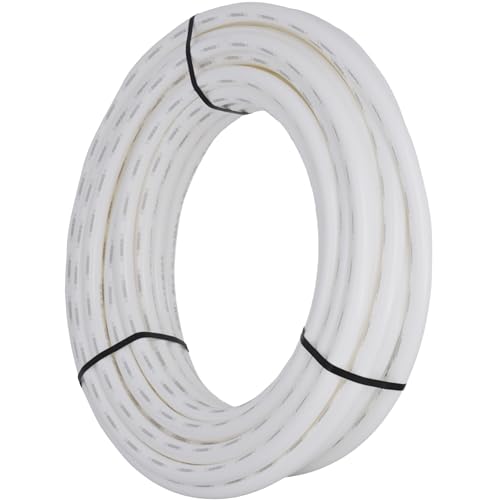 Image of SharkBite 1 Inch x 100 Feet White PEX-B, PEX Pipe Flexible Water Tubing for Plumbing, U880W100