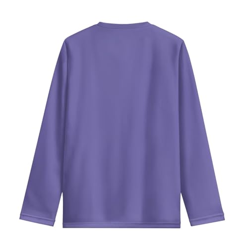 Image of Girls Long Sleeve Shirts Casual Crewneck Soft T-shirts for Girls 3-16 Years Old