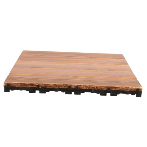 SOIMISS Outdoor Balkon Terrassenfliese aus Witterungsbeständigem Verzahntem Holzdeck mit Wasserdurchlässigem Design Einfache Verlegung für Garten Terrasse Balkon und Außenbereiche SOIMISS Outdoor Balkon Terrassenfliese aus Witterungsbeständigem Verzahntem Holzdeck mit Wasserdurchlässigem Design Einfache Verlegung für Garten Terrasse Balkon und Außenbereiche