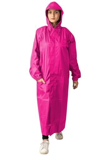Image of THE DRY CAPE ; LET IT RAIN Women's Waterproof Rain Coat | Packable, Full Length with Hood & Pockets | Urban Commuter Rainwear