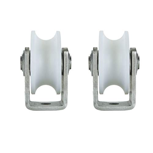 VGGBNG Pulley Wheel, U-Type Groove Wheel, 2 Caster Wheel with Groove,201 Stainless Steel Bearing,for Industrial Machines,Sliding Door,Rolling,Wire Rope Rails(U Type 68MM/3in)