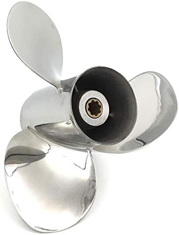 POLARSTORM Outboard Stainless Steel Propeller 9 1/4x9 3/4 for Yamaha Engines 9.9-15HP