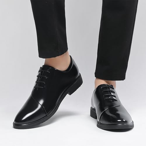Men's Fashion Dress Shoes, Lace Up Comfort Soft Men Leather Sneaker Dress Shoes Wedding Classic Office Comfortable Oxford2