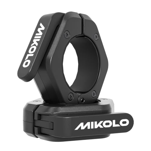 Mikolo Barbell Clamps 2-Inch Olympic Barbell Clips with Anti-Slip TPR Lining and Quick Release for Home and Gym Use(Magnetic Black)