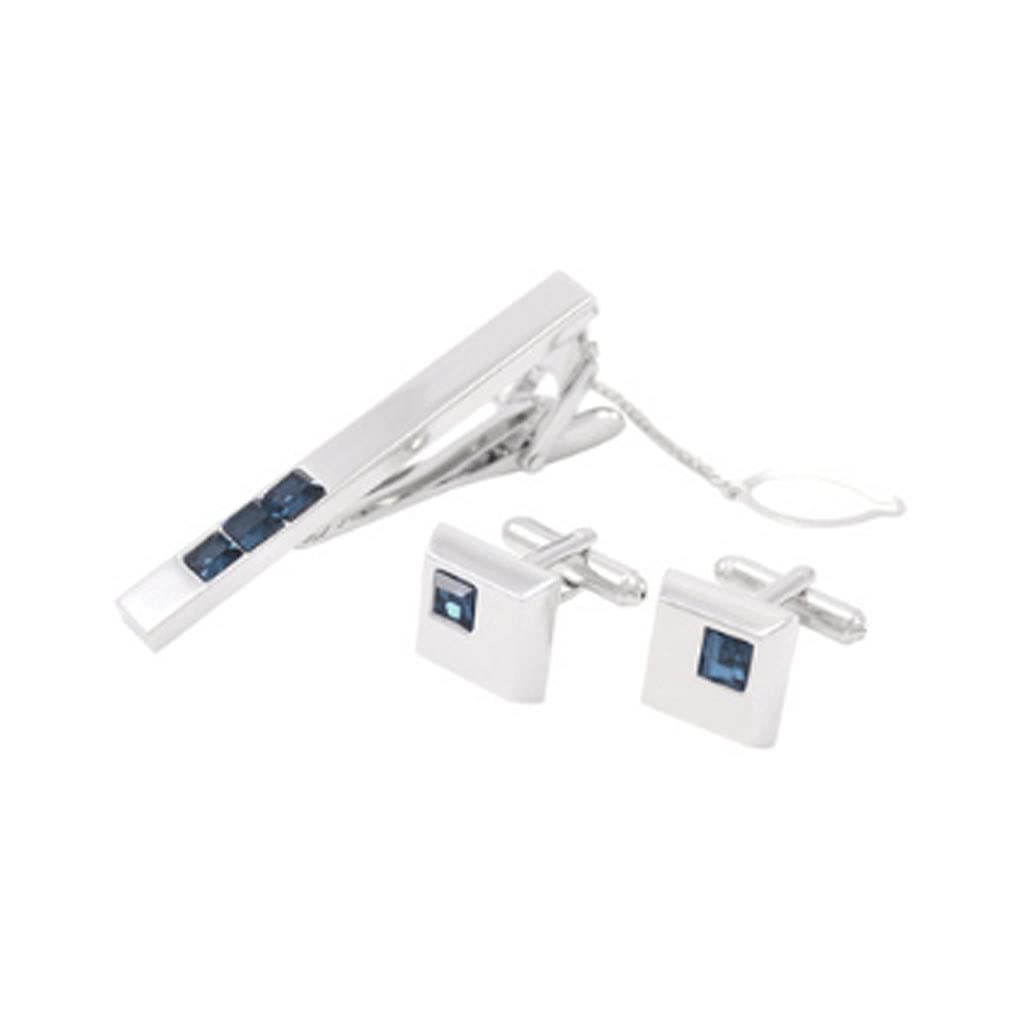 Individuelle Krawattenklammern, Silber Metall Kleidung Lavalier Clip Herren Krawattenklammer Business Geschenk Manschettenknöpfe Krawatte Kombination Geschenkbox