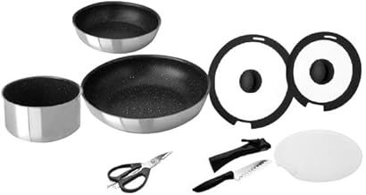 2 Million Mirror Frying Pan with Removable Handle 9 Piece Set 712339