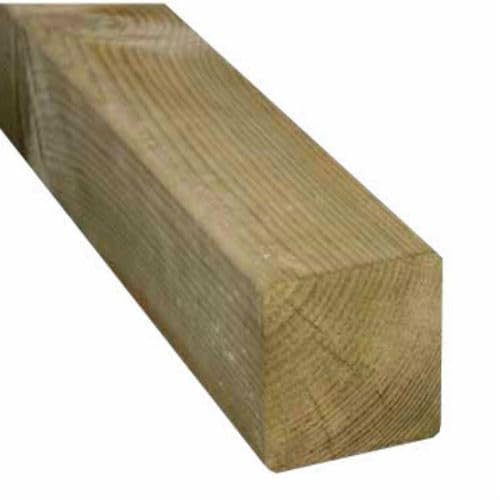 Pressure Treated Timber Wood 2x2" (50x50mm) – Outdoor Tanalised Garden Framing (15, 4 foot, 120cm)