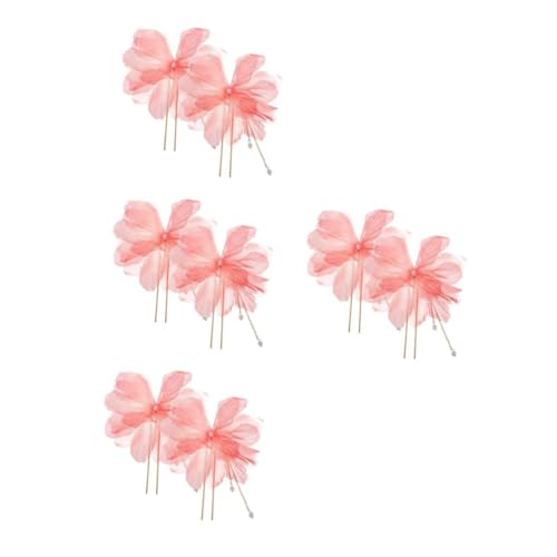Épingle à cheveux fleur rouge accessoires pinces chignons mariage fêtes
