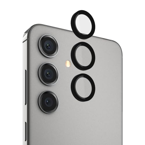 Case-Mate Samsung Galaxy S24 Ultra Camera Lens Protector with Black Aluminum Rings - Double Tempered Glass - Includes Lens Protection Guarantee - Ultra HD View with Night Shooting, Easy to Install