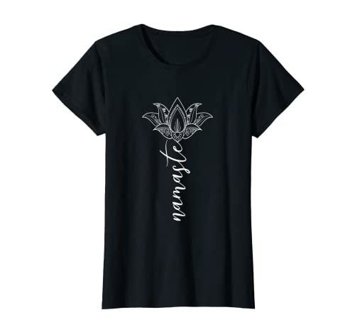 Femme Wellness Yoga Enseigneur Méditation Fleur de lotus Namaste T-Shirt