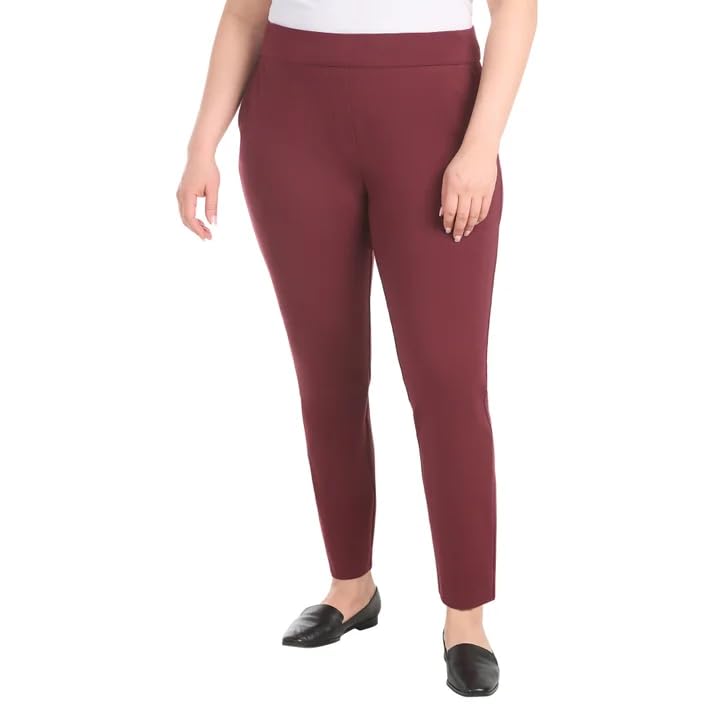 Image of Dalia Women's Pull-On Ponte Pant, Mid-Rise Narrow Leg
