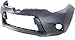 Evan Fischer Front Bumper Cover Compatible with 2014-2016 Toyota Corolla CE L LE LE ECO Models, Primed, With Fog Light Holes, CE/L/LE/LE ECO Models, Without Chrome Grille Surround TO1000399