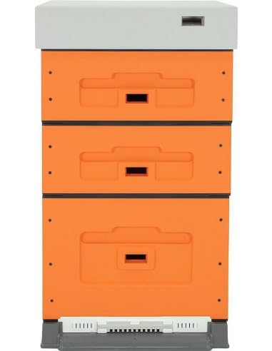 LYSON Bienenbeute Styropor Dadantbeute Dadant Blatt Beute OPTIMA Bienenstock-Set (ORANGE-GRAU) für die Selbstmontage (Passende Rahmen:47×43,5x30cm;47×43,5x14,5cm)