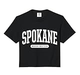 Spokane Hoodie Sweatshirt College University Style WA USA Comfort Colors Crop Top