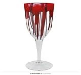 FIESTAS GUIRCA | Copa Reutilizable Ensangrentada (9x19 cm) - Decoración de Mesa para Halloween y Fiestas Temáticas - Ideal para Celebraciones y Eventos - Rojo y Transparente