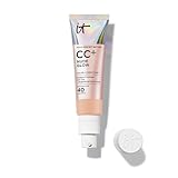 IT Cosmetics, Base de Maquillaje, Tratamiento Antiedad e Hidratante con SPF40, Cobertura Media, Acabado Luminoso, 12 Tonos Disponibles, Neutral Medium, YSBB CC+ Nude Glow, 32 ml