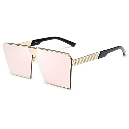 Neue 2026 übergroße Sonnenbrille Metallrahmen Frauen Spiegel Sonnenbrille Männer UV400 große Rahmenschirme