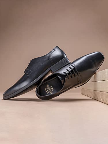 Red Tape Formal Derby Shoes for Men | Genuine Leather Lace-Up Shoes
