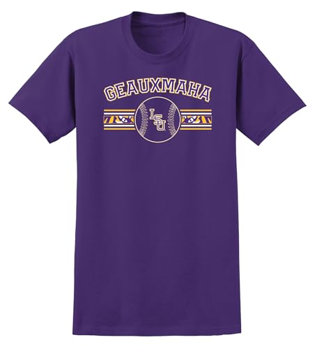 CornBorn LSU Tigers Shirt - LSU Baseball - Geauxmaha - Purple - Large
