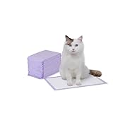 Amazon Basics Lot de 20 Tapis pour bac de litière pour Chat, sans Parfum, Violet, Blanc
