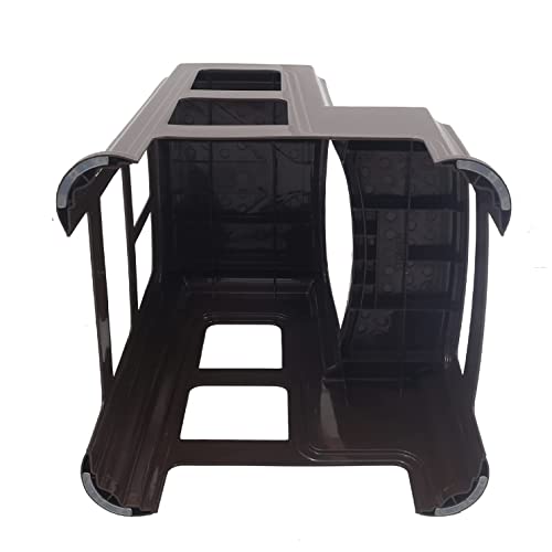 Image of SKYGLAMOUR Supreme Plastic Multi-Purpose Step Stool for Home | Office&Kitchen Use with Weight Bearing Capacity of 150 Kg |2 Step Stool for Home| Color: Wenge; Qnt: 2 Pcs.