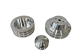 Small Block Chevy V-Belt Pulley Kit Short Water Pump 350 SWP SBC AC A/C