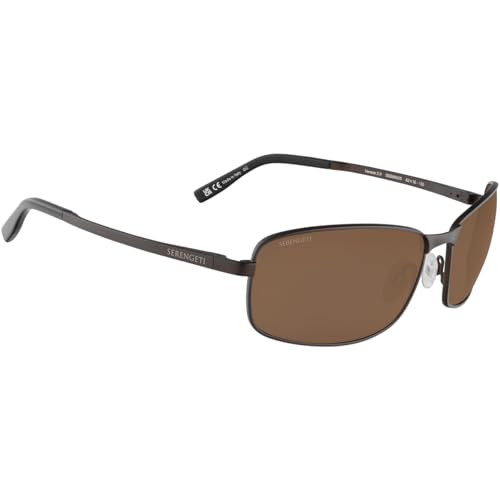 Serengeti - VARESE 2.0 Brushed Brown Mineral Non-Polarized Drivers Men and Women Sunglasses